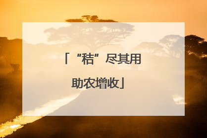“秸”尽其用 助农增收