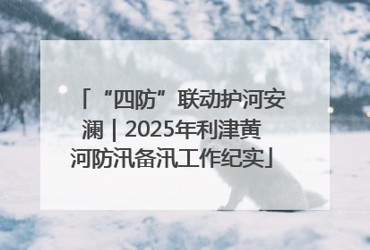 “四防”联动护河安澜｜2025年利津黄河防汛备汛工作纪实