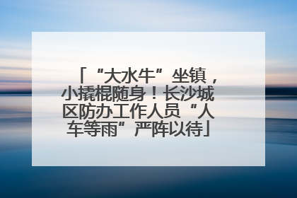 “大水牛”坐镇，小撬棍随身！长沙城区防办工作人员“人车等雨”严阵以待