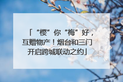 “樱”你“梅”好，互赠物产！烟台和三门开启跨城联动之约