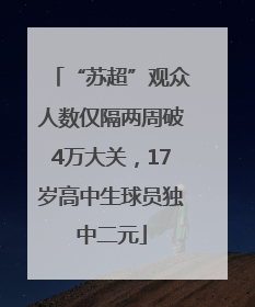 “苏超”观众人数仅隔两周破4万大关，17岁高中生球员独中二元