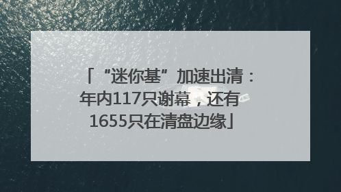 “迷你基”加速出清：年内117只谢幕，还有1655只在清盘边缘