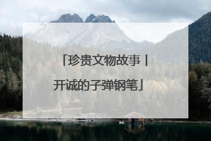 珍贵文物故事丨开诚的子弹钢笔