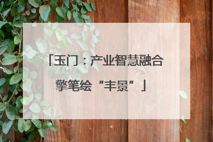 玉门：产业智慧融合 擎笔绘“丰景”