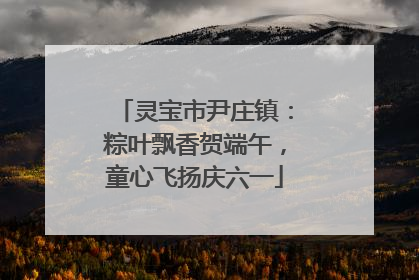 灵宝市尹庄镇：粽叶飘香贺端午，童心飞扬庆六一