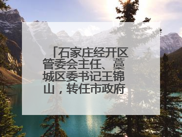 石家庄经开区管委会主任、藁城区委书记王锦山，转任市政府二级巡视员