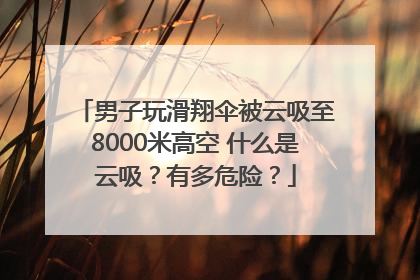 男子玩滑翔伞被云吸至8000米高空 什么是云吸？有多危险？