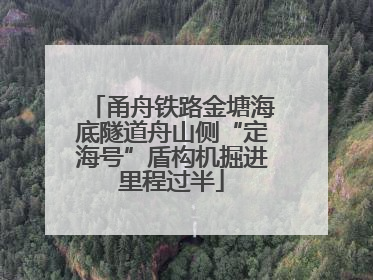 甬舟铁路金塘海底隧道舟山侧“定海号”盾构机掘进里程过半