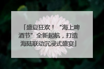 盛夏狂欢！“海上啤酒节”全新起航，打造海陆联动沉浸式盛宴