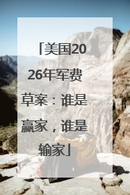 美国2026年军费草案：谁是赢家，谁是输家