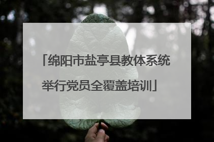 绵阳市盐亭县教体系统举行党员全覆盖培训