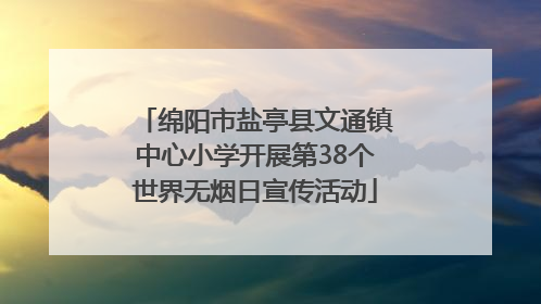 绵阳市盐亭县文通镇中心小学开展第38个世界无烟日宣传活动