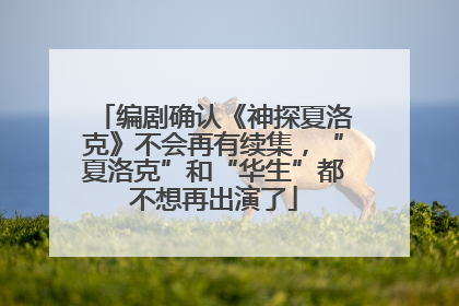编剧确认《神探夏洛克》不会再有续集，“夏洛克”和“华生”都不想再出演了