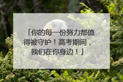 你的每一份努力都值得被守护！高考期间，我们在你身边！
