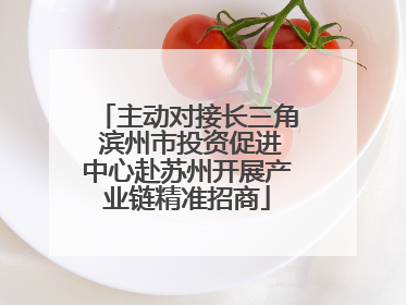 主动对接长三角 滨州市投资促进中心赴苏州开展产业链精准招商