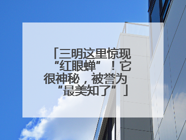 三明这里惊现“红眼蝉”！它很神秘，被誉为“最美知了”