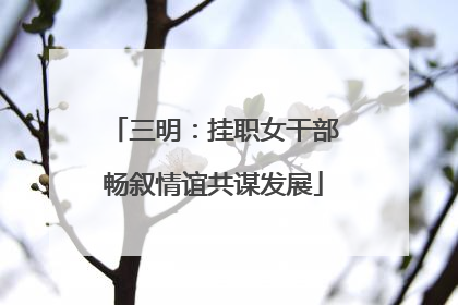 三明：挂职女干部畅叙情谊共谋发展