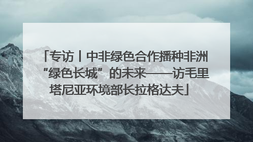 专访丨中非绿色合作播种非洲“绿色长城”的未来——访毛里塔尼亚环境部长拉格达夫