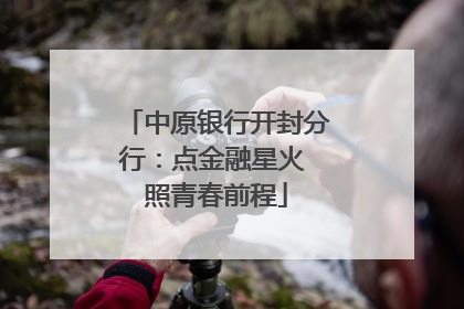 中原银行开封分行：点金融星火 照青春前程