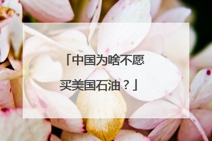 中国为啥不愿买美国石油？