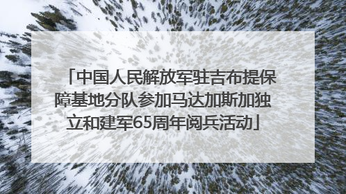 中国人民解放军驻吉布提保障基地分队参加马达加斯加独立和建军65周年阅兵活动