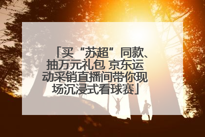 买“苏超”同款、抽万元礼包 京东运动采销直播间带你现场沉浸式看球赛