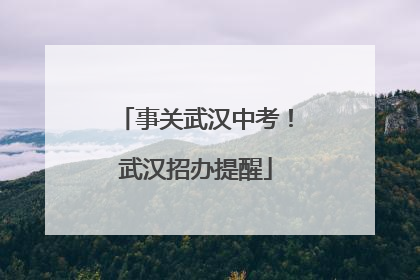事关武汉中考！武汉招办提醒