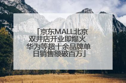 京东MALL北京双井店开业即爆火 华为等超十余品牌单日销售额破百万