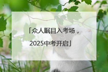 众人瞩目入考场，2025中考开启