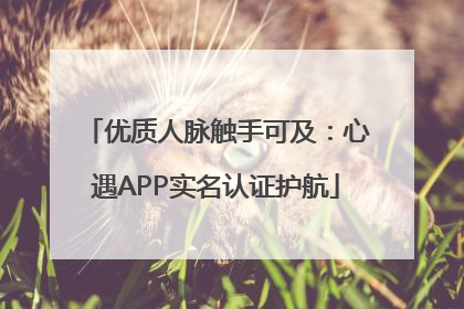优质人脉触手可及：心遇APP实名认证护航