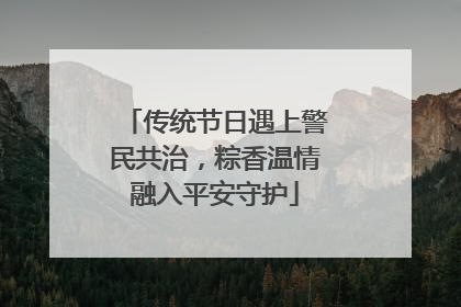 传统节日遇上警民共治，粽香温情融入平安守护