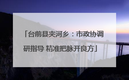 台前县夹河乡：市政协调研指导 精准把脉开良方