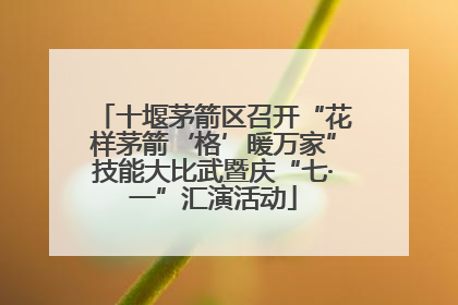 十堰茅箭区召开“花样茅箭‘格’暖万家”技能大比武暨庆“七·一”汇演活动