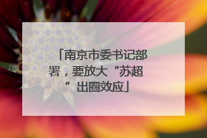 南京市委书记部署，要放大“苏超”出圈效应