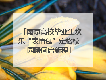 南京高校毕业生欢乐“表情包”定格校园瞬间启新程