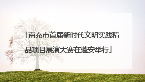 南充市首届新时代文明实践精品项目展演大赛在蓬安举行