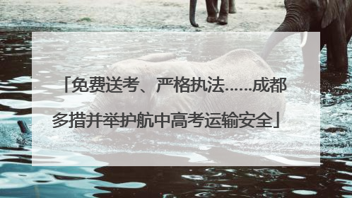 免费送考、严格执法……成都多措并举护航中高考运输安全