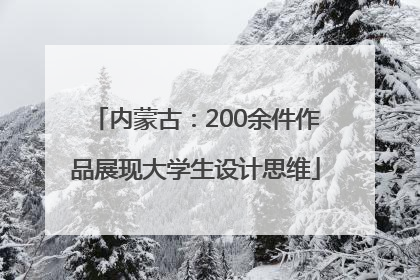 内蒙古：200余件作品展现大学生设计思维