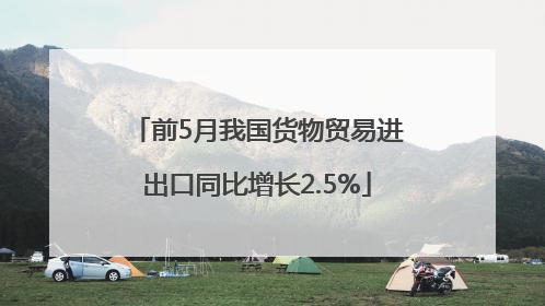 前5月我国货物贸易进出口同比增长2.5%