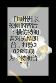 加州州长硬刚的背后:模仿特朗普对抗特朗普,打算2028年成为“特朗普”