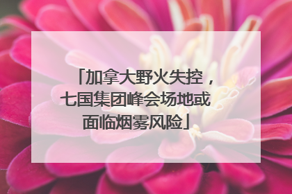 加拿大野火失控，七国集团峰会场地或面临烟雾风险