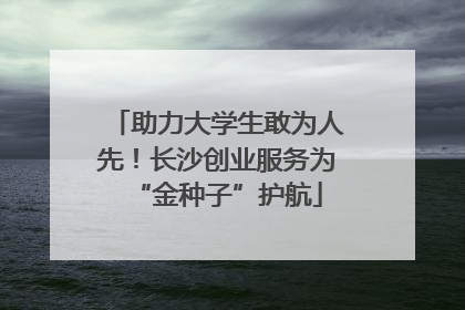 助力大学生敢为人先！长沙创业服务为“金种子”护航