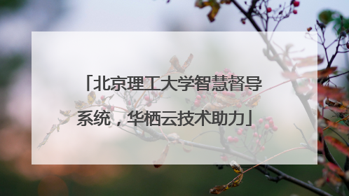 北京理工大学智慧督导系统，华栖云技术助力