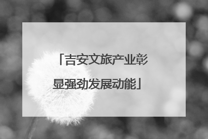 吉安文旅产业彰显强劲发展动能
