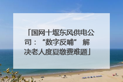 国网十堰东风供电公司：“数字反哺” 解决老人度夏缴费难题