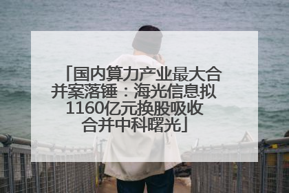 国内算力产业最大合并案落锤：海光信息拟1160亿元换股吸收合并中科曙光