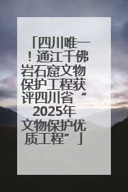 四川唯一！通江千佛岩石窟文物保护工程获评四川省“2025年文物保护优质工程”