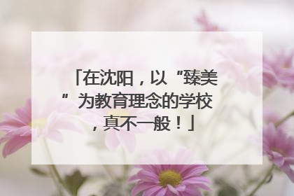 在沈阳，以“臻美”为教育理念的学校，真不一般！