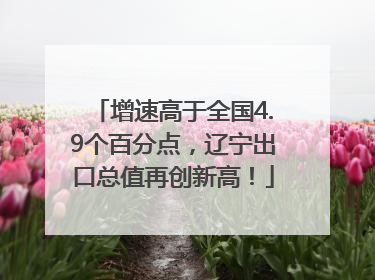 增速高于全国4.9个百分点，辽宁出口总值再创新高！