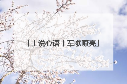 士说心语丨军歌嘹亮